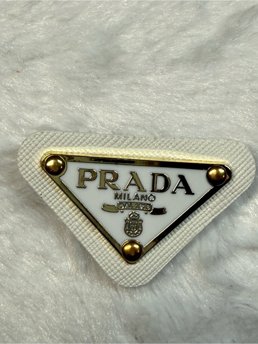 Gold Tone Triangle Logo Charm
